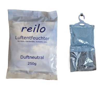 6x 250g reilo Garderobenentfeuchter, Luftentfeuchter, duftneutral ca. 450ml