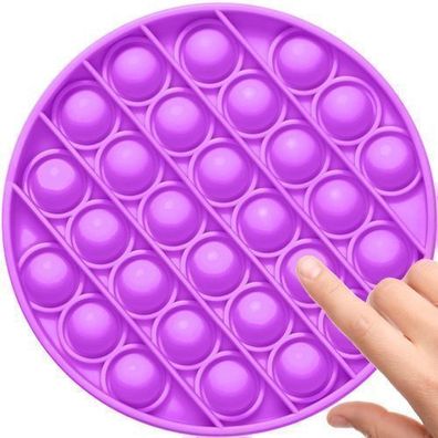 Push it Pop Up Spielzeig Bubble Violett Rund Antistress Popit 12,5 cm Retoo