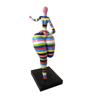 Tanzende Figur Abstrakte Wohnzimer Dekoration Designer Statuen Bund bemalt 130cm