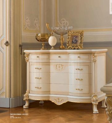 Kommode Sideboard Schränke Kommoden Holz Schlafzimmer Möbel Beige Neu