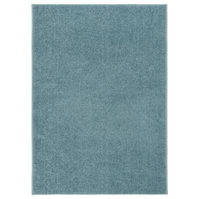 vidaXL Teppich Kurzflor 140x200 cm Blau