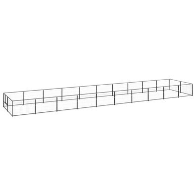 vidaXL Hundezwinger Schwarz 20 m² Stahl