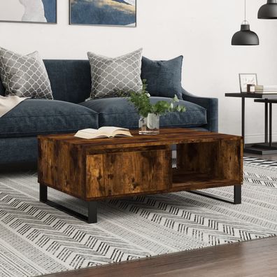 vidaXL Couchtisch Räuchereiche 90x60x35 cm Holzwerkstoff