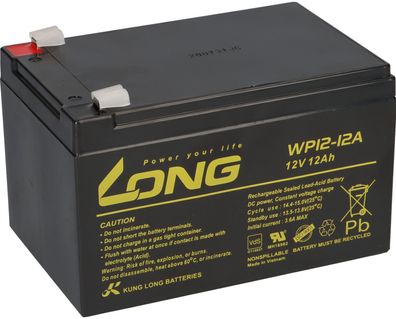 Kung Long VdS WP12-12 12V 12Ah AGM Blei Accu Batterie wartungsfrei