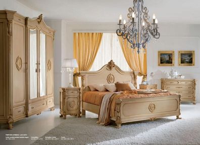 Kleiderschrank Schränke Kleider Beige Schlafzimmer Holz Möbel Schrank Luxus Neu