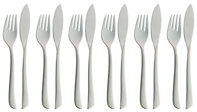 WMF Virginia Fischbesteck-Set, 12-teilig, Cromargan protect® 3201112841