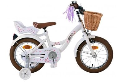 Volare Blossom Kinderfahrrad - Mädchen - 14 Zoll - Weiß