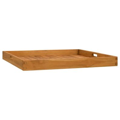 vidaXL Serviertablett 70x70 cm Massivholz Teak