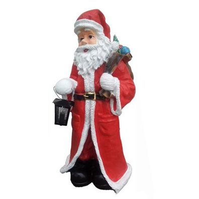 Weihnachtsmann Figur mit Lampe Stehleuchte Statuen Statue Dekoration Deko 100 cm