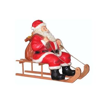 Weihnachtsmann Nikolaus Weihnachts Deko Haus Dekoration Schlitten Figur Statue