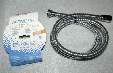 Kirchhoff Turbo Flex Active Life Brause Dusch schlauch 1,5m Kratzerfrei Chrom