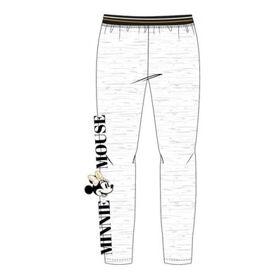 Minnie Maus Leggings, grau mit Schriftzug und Minnie Mouse Logo