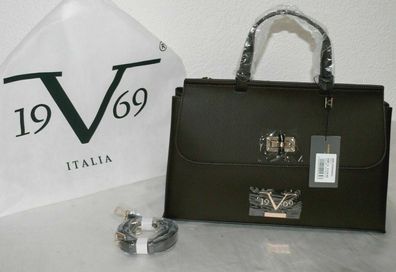 Versace VI20AI0022 Patta 19 V 69 Italia Design Damen Schulter Tasche Braun Gold