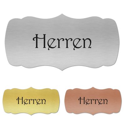 Türschild HERREN 3 für Badezimmer, WC, selbstklebend [TSLAS1 1008E 41012]