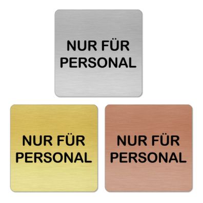 Türschild Personal 1 quad. für Badezimmer, WC, selbstklebend [TSLAS1 1012H 41069]