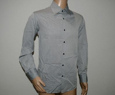 Boss HUGO BOSS 773-1 4 1001 FDT Business Hemd Shirt Langarm Regular L/XL Grau