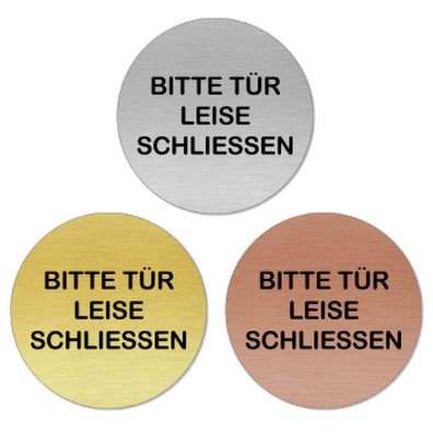 Türschild TÜR SCHLIEßEN 1 rund für Badezimmer, WC, selbstklebend [TSLAS1 1012G 41084]