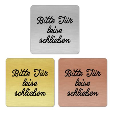 Türschild TÜR SCHLIEßEN 2 quad. für Badezimmer, WC, selbstklebend [TSLAS1 1012H 41088