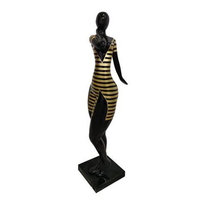 Moderne Skulptur Dekoration Figur Statuen Deko Statue black women 102 cm Plastik