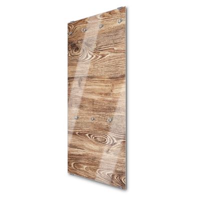 banjado® Garderobe groß Glas 7 Haken Motiv Maserung