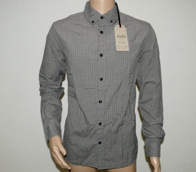 Jack & Jones 12125014 JJV Carlow Clean Hemd Shirt Langarm Slim L Turbolence Grey