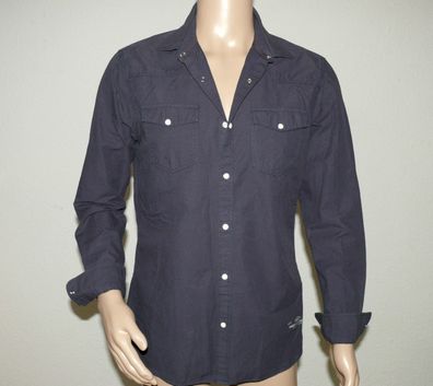 Jack & Jones 12126056 JJ Denim OS 361 Herren Hemd Shirt Langarm Slim Fit L Navy