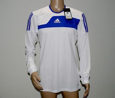 Adidas Autheno 12 JSY LS Fussball Trikot langarm Longsleeve Shirt M XL Weiß Blau