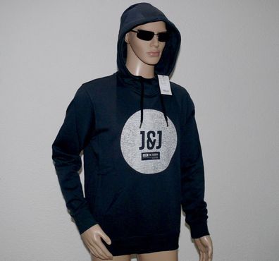 Jack & Jones 12140028 JCO Vincent Sweat Hood Kapuzen Pullover Regular L Navy Gra