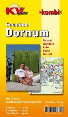 Dornum, KVplan, Radkarte/Freizeitkarte/Stadtplan, 1:25.000 / 1:12.500 / 1:5