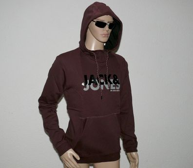 Jack & Jones 12128524 JCO Hong Sweat Hood Kapuzen Pullover Regular L Weinrot