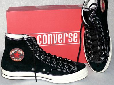 Converse 162373C CHUCK 70 HI Rau Suede Leder Schuhe Sneaker 44 49 Black Egret