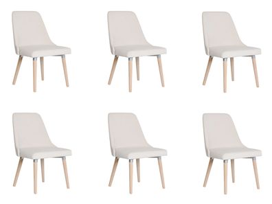 6x Design Polster Sitz Stühle Stuhl Seht Garnitur Sessel Lounge Club Set Lorenzo