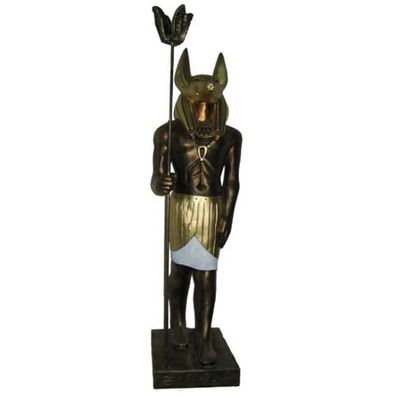 Ägyptische Figur Schakal Anubis aus Kunststoff Statuen god of death Höhe 135 cm