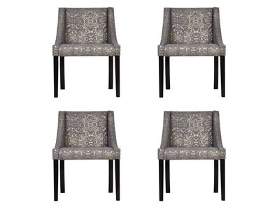 4x Stühle Stuhl Polster Design Lounge Club Sitz Lehn Garnitur Sessel CHANL Neu