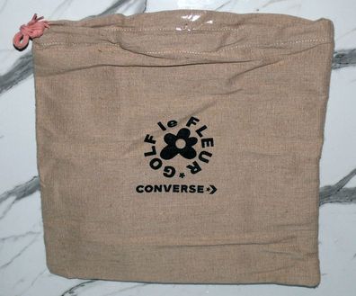 Converse GOLF LE FLEUR Schuhe Aufbewahrung Tasche Stoffsack 40x40cm Natur Braun