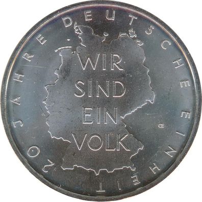 BRD 10 Euro 2010 A 20 Jahre Deutsche Einheit Silber*