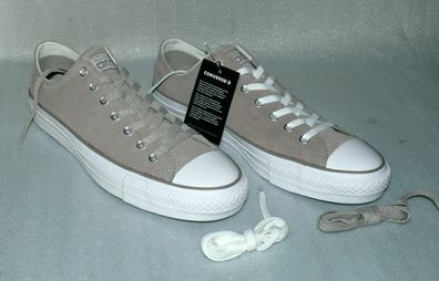 Converse 159513C ALL STAR CTAS PRO OX UP Suede Leder Schuhe Sneaker 45 Braun Wei