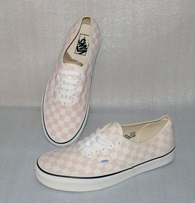 Vans UA Authentic Canvas Herren Schuhe Freizeit Sneaker 42 US9 DT003 Pink Weiß