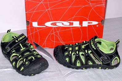 LOAP SSK14134 BAM Kinder Sandalen Sommer Schuhe atmungsaktiv 29 33 BLK Neon Grün