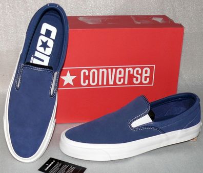 Converse 164156C ONE STAR CC SLIP Echt Wild Leder Schuhe Sneaker 46 Navy Weiß