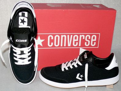 Converse 161530C Barcelona PRO OX Canvas Rau Leder Schuhe Sneaker 42 46,5 Black