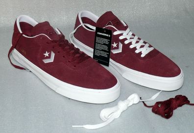 Converse 165272C LAUIE LOPEZ PRO OX Suede Leder Schuhe Sneaker 46,5 Burgundy Wei