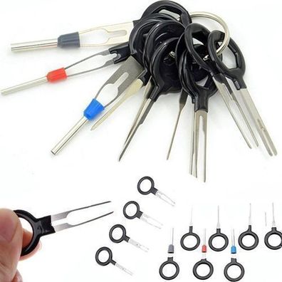 Entriegelungswerkzeug Set ISO Pin Lösewerkzeug KFZ Stecker 11 Auto Removal Retoo