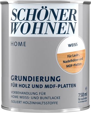 750ml Schöner Wohnen Home Grundierung für Holz und MDF-Platten weiss