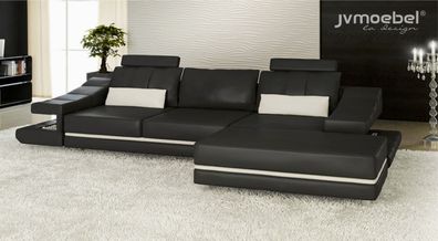 Modern Luxus edel Sofa Leder 3 Sitzer Hocker Wohnzimmer Büro NEU Kunst