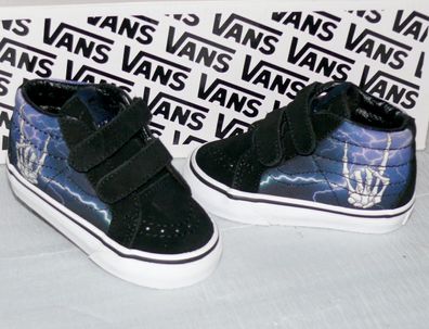 Vans SK8 MID Reissue V Rau Leder Canvas Kinder Schuhe Sneaker EU 21 Rocker Bones