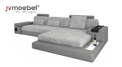 Design Ecksofa Leder L-Form Modern Style Couch Polstermöbel Wohnzimmer Neu