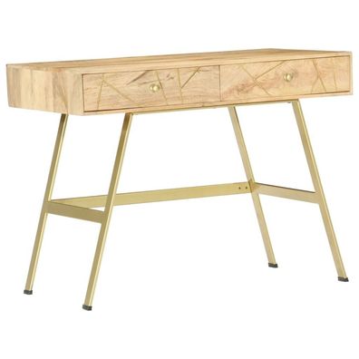 Schreibtisch mit Schubladen 100x55x75 cm Massivholz Mango