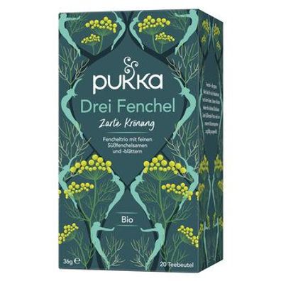 Pukka 3x Pukka Bio-Kräutertee Drei Fenchel, 20 Teebeutel 20 x1,8g