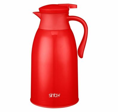 Sinbo STO6534 EASY Kaffee Kanne Thermoskanne 1,2Lit Glas Kanne Höhe 29cm HOT ROT